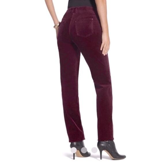 Chicos Merlot Corduroy Straight Leg Pant Sz 8 Chicos 1 Casual Girl Boss Normcore - Picture 3 of 11